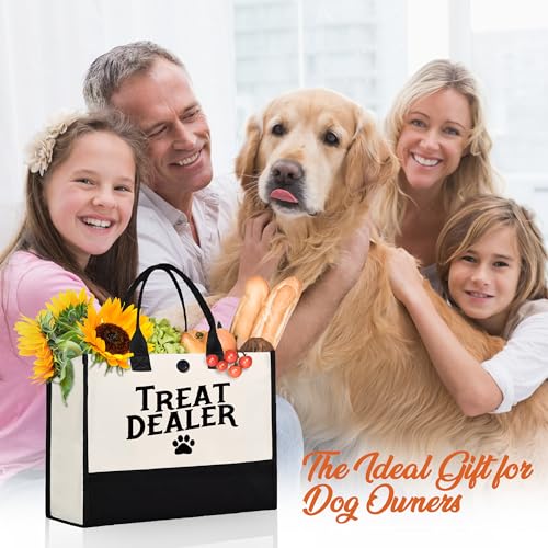 Bolsa Tote de Lona para Amantes de Perros miniatura 2