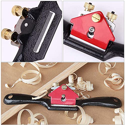 Allazone 10 Zoll Verstellbare Metallklinge Schweifhobel, Einstellbar Anpassung Holzbearbeitung Schneide mit 5 Ersatzklingen zum Hobeln Trimmen von Holzbearbeitungswerkzeugen