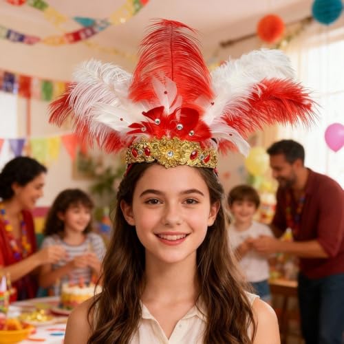Coiffe de carnaval brésilienne et bandeau pour Halloween festif - 3