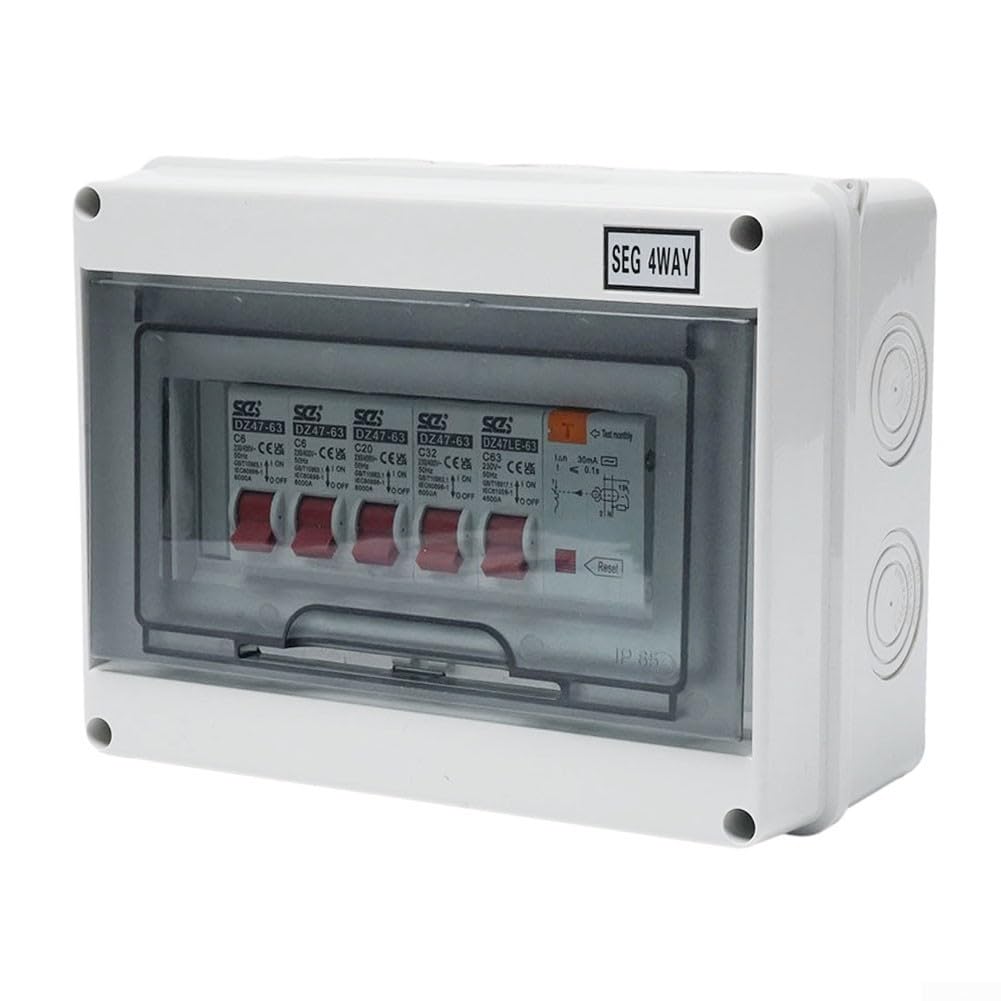 Caja de distribución de pared con 4 compartimentos para taller