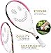 Kids Tennis Racket with Training Videos – 19 Inch Aluminum Youth Tennis Racket with Neoprene Handle for Children Age 5-12 – Learn Faster and Play Better by Street Tennis Club, Pink/White