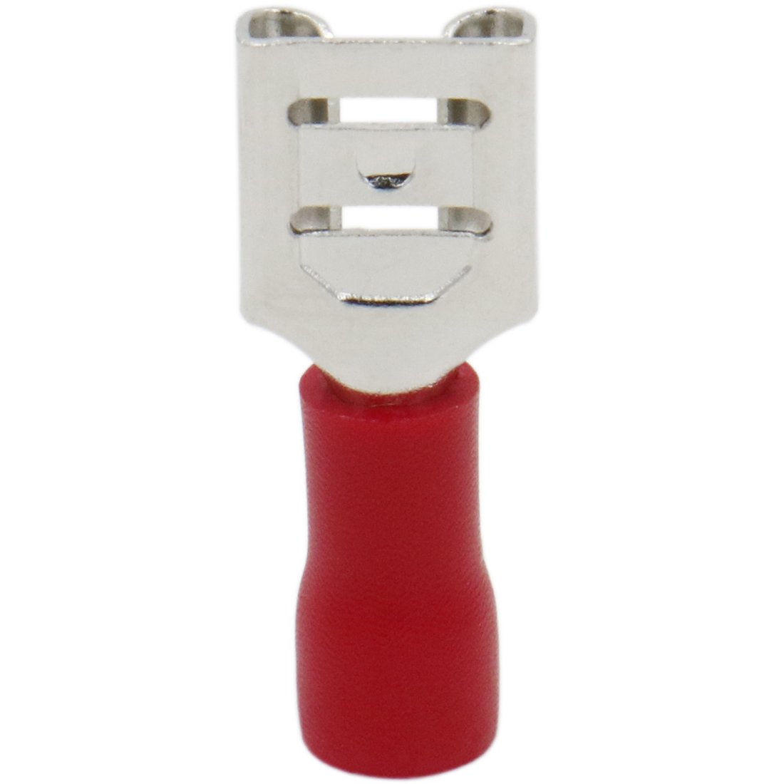 Image secondaire de Heschen Lot de 100 bornes de câble femelles isolées en vinyle 6,3 x 0,8 mm pour 0,5–1,5 mm² (22–16 AWG) Rouge