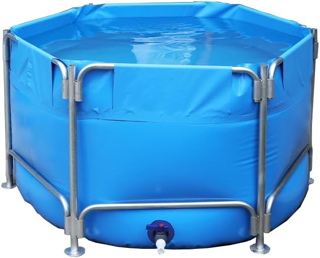 Canvas Pool Folding Plastic Swimming Pool Multi-Functional Water Storage Tank Fishery aquaculture Pool (Diameter 393inch-height 59inch)