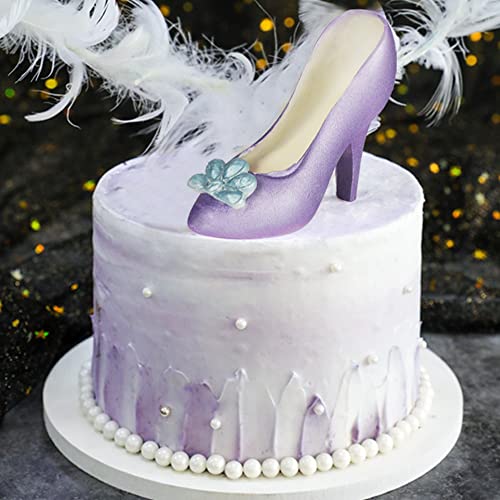 Tuke 3D Polycarbonate Chocolate Molds With Clips High Heel Shoe Mold Diy Crystal Jelly Lady Shoes Mould Candy Cake Decoration Desserts Fondant Model Baking Pastry Tool (L_7.8 X 6.8 X 2.88Inch) #TOP5