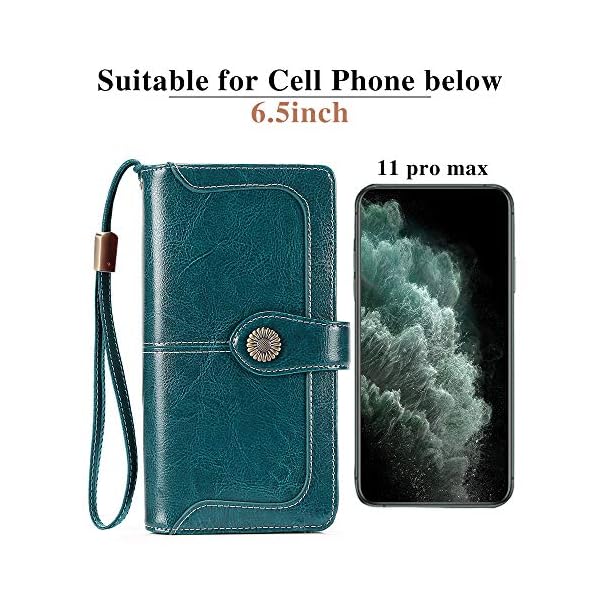 FALAN MULE Women's Wallet Genuine Leather RFID Blocking Large Capacity Trifold Ladies Wallet - Image 6