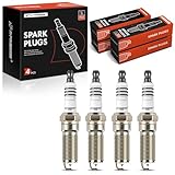 A-Premium Iridium Platinum Spark Plugs Compatible with Chevrolet Malibu, Colorado, HHR, Cobalt & GMC Canyon & Isuzu i-280/290 & Pontiac G5, G6, Grand Am, Pursuit, Solstice & Saturn Aura, Pack of 4