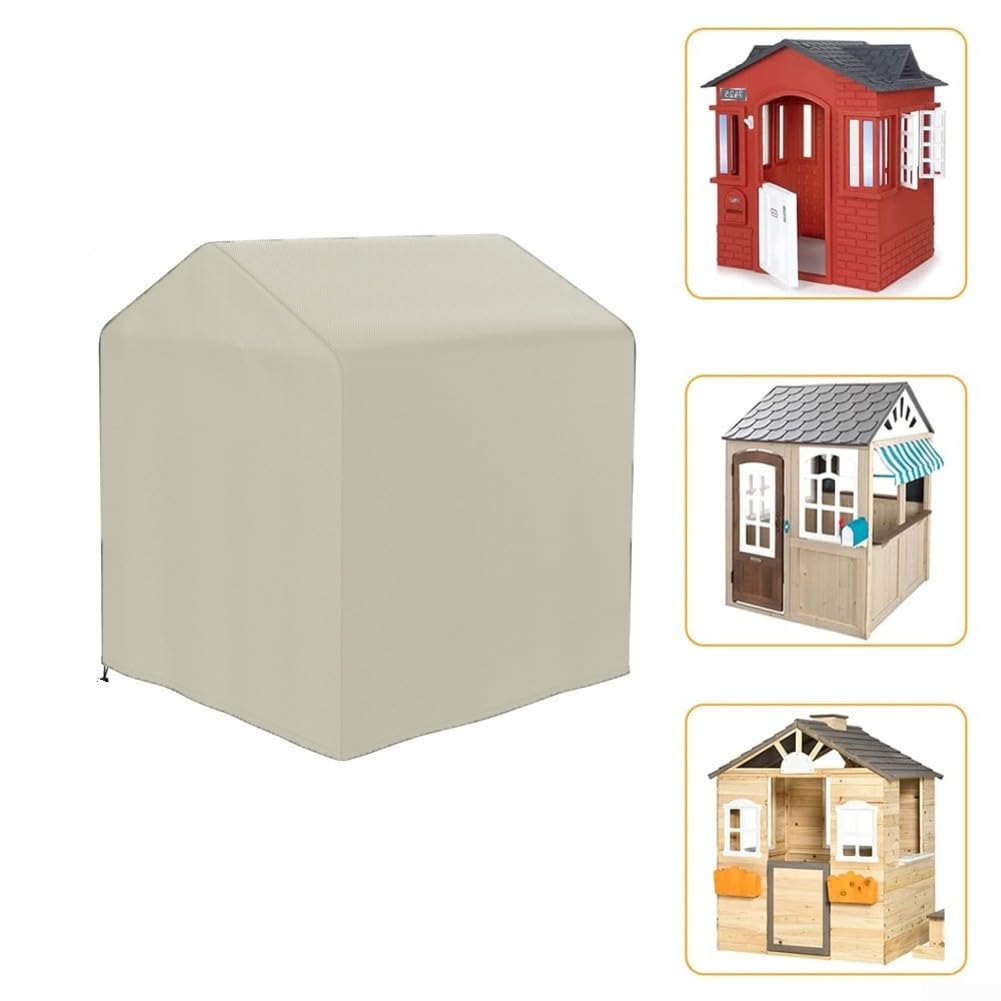 Copertura per casetta dei giochi da esterno in legno 210D, resistente e impermeabile, in tessuto Oxford antipolvere, protezione solare per mobili da giardino, con coulisse, vestibilità