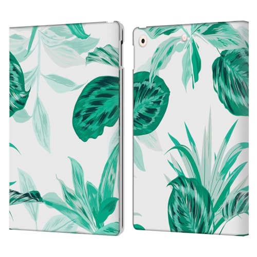 Étui portefeuille Haroulita Feuilles Tropicales en cuir pour iPad 10.2