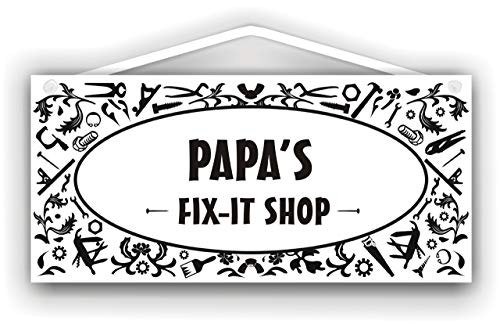 MySigncraft Papa's Fix-It Shop - Indoor/Outdoor Sign