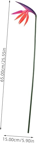 Miniatura 2 de Garneck 4 piezas de plantas de vegetación falsas, flores artificiales falsas de tallo de ave del paraíso falsas flores permanentes de aves del