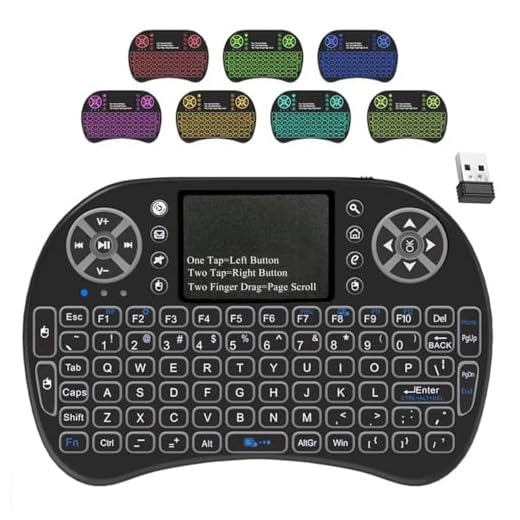 Backlit Mini Keyboard Touchpad Mouse, Mini Wireless Keyboard with Touchpad and Multimedia Keys for Android TV Box Smart TV HTPC PS3 Smart Phone Tablet Mac Linux Windows OS