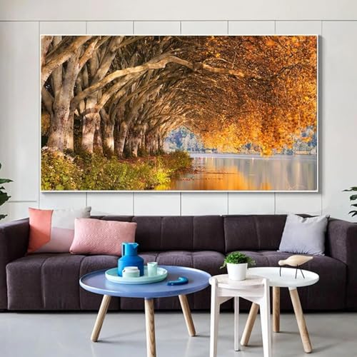 Peinture sur toile d'arbres pour salon et chambre moderne