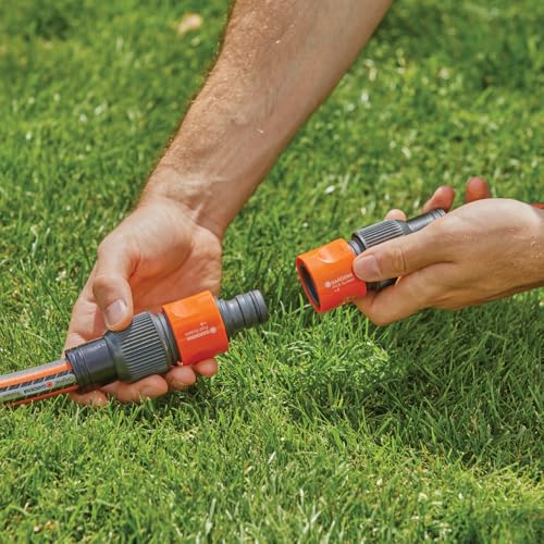 Gardena Profi-System nypel: do łączenia lub przedłużania węży, nadaje się do większych natężeń przepływu, wejście i wyjście 3/4” (2831-20)