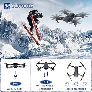 E58 Drone with Camera for Adults/Kids Foldable RC Quadcopter Drone with 4K HD Camera, WiFi FPV Live Video, Altitude Hold, One Key Take Off/Landing, 3D Flip, APP Control - immagine 4