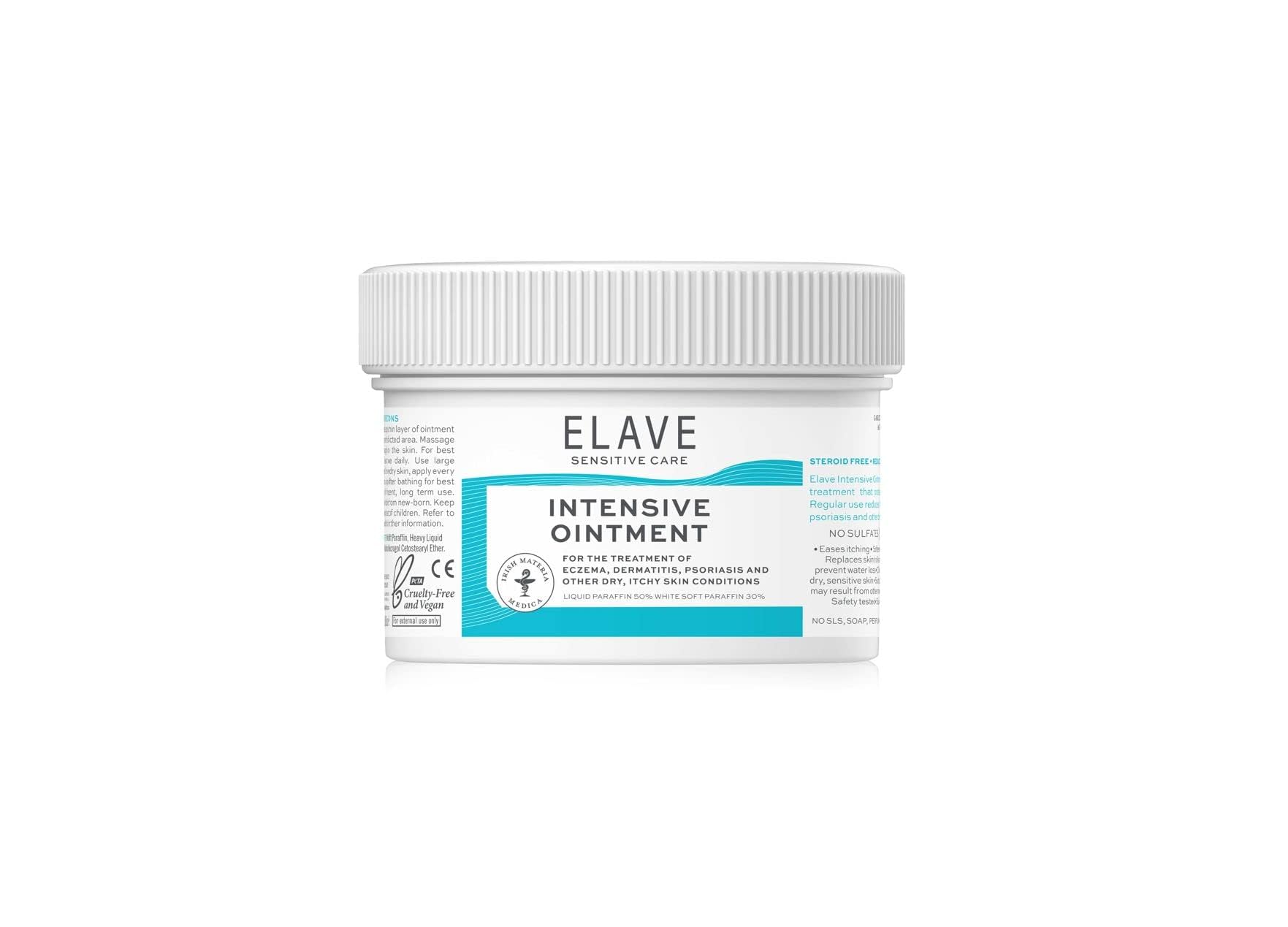 Elave Dermatological Sensitive Intensive Ointment, 250 G - With 50% Liquid Paraffin & 30% White Soft Paraffin For Eczema Dry Reactive & Very Sensitive Skin