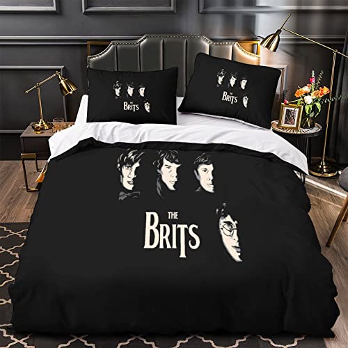 Housse De Couette pour Garçons,Adolescents,Enfants,Motif Imprimé The Beatles,Groupe de Rock Rock ‘n’ Roll,Simple(135x200cm) - Les Beatles, Paul McCartney, John Lennon, RIngo Starr, George Harrison Housse De Couette pour Garçons,Adolescents,Enfants,Motif Imprimé The Beatles,Groupe de Rock Rock 'n' Roll,Simple(135x200cm) – Image 4