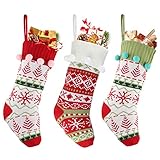 ❅【Einfach zu Bedienen】- Jeder Weihnachtsstrumpf verfügt über ein Lanyard, das einfach am Kamin, am Schrank, an der Kommode, an den Stühlen, an den Türen oder am Geländer angebracht werden kann, um Ihr Zuhause voller Weihnachtsatmosphäre zu machen. Waschbar und pflegeleicht.