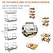 Mchoter Fruit Vegetable Storage Basket, 5 Tier Stackable Metal Wire Storage Baskets with Wheels, Fruit Vegetable Produce Basket Organizer Bins for Kitchen, Pantry, Bathroom