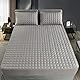 YUDEYU Spannbettuch grau Gewaschene Baumwolle Stoff Tagesdecke Matratzenschoner Topper(180x200 cm/high 10-25cm)
