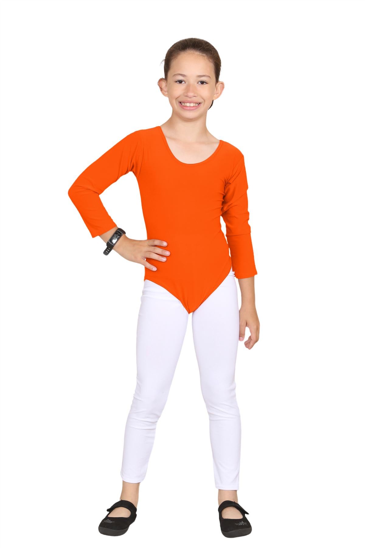 Hamishkane New Kids Girls Uniform Leotard Dance Gymnastics Ballet Long Sleeve Leotards Top