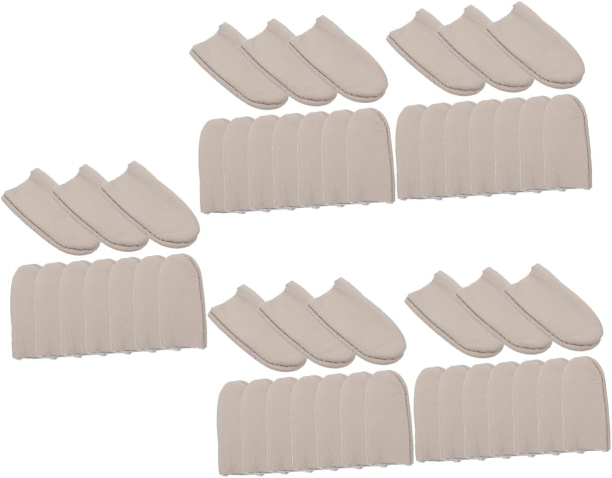 Alipis 50pcs Cowhide Finger Protectors for Sewing Heat Insulation for Quilting Carving Hand Polishing Flexible Comfortable Design -Cut