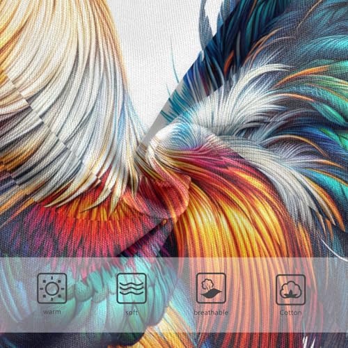 Toddler Girl Panties, Farm Rooster White Cotton Girls Underwear, 2–8 Years3