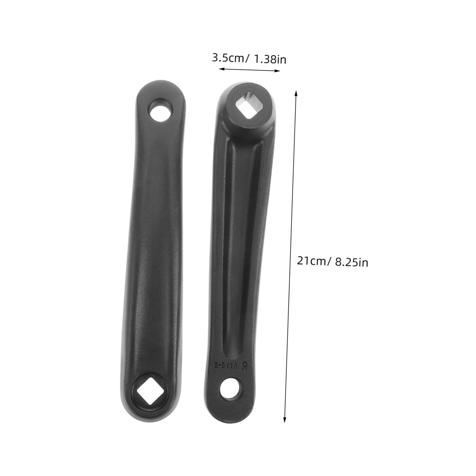 HEMOTON 2pezzi Pedivelle per Bici Braccio Pedivella Compatibile Mountain Bike Bicicletta da Strada Bici Elettrica Foro Quadrato Orizzontale Realizzato in Metallo