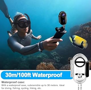 OBEST Action Camera 4K 360° Motorcycle Helmet Cam, Mini Bodycam POV Cam, Magnetic Saw Vlog Camera, Underwater 30m Waterproof WiFi Action Camera 120°Wide Angle, Motorbike Camera (BLACK)