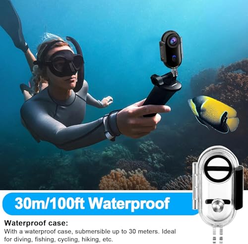 OBEST Action Camera 4K 360° Motorcycle Helmet Cam, Mini Bodycam POV Cam, Magnetic Saw Vlog Camera, Underwater 30m Waterproof WiFi Action Camera 120°Wide Angle, Motorbike Camera (BLACK) - Image 2