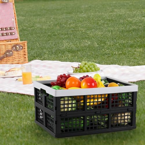Caisse de rangement plastique pliable pour organiser le salon - 8