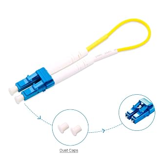 ipolex Fiber Optic Loopback Cable, OS2 LC Singlemode(9/125m) Fiber Loopback Testers Connectors Adapter for Self-Testing SFP Modules or Network Equipment