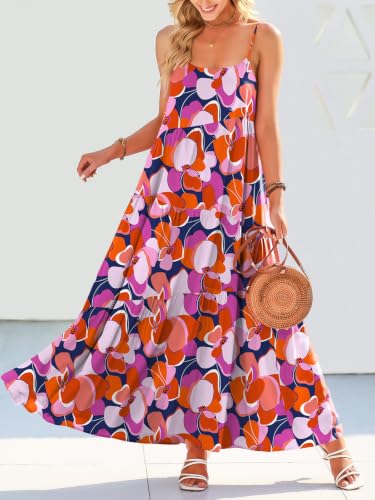 Image of ANRABESS Women Summer Casual Loose Sleeveless Sundress Spaghetti Strap Flowy Boho Linen Beach Vacation Maxi Long Dress