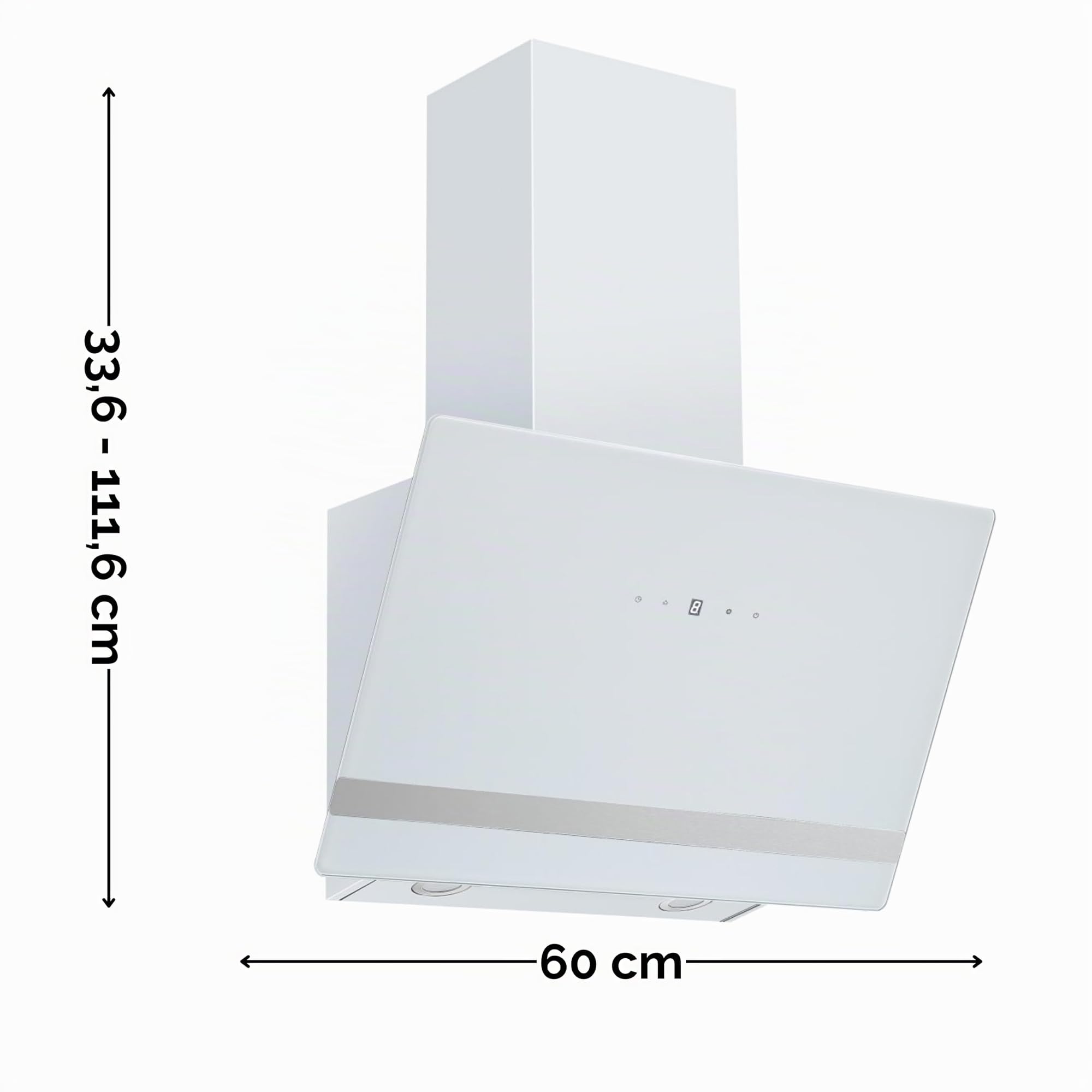 PKM Dunstabzugshaube S21-60AWTH | weiß | 60cm Breite | Display mit Touch Control