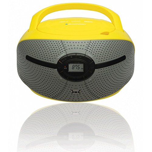 Blaupunkt bb6vl Boombox con radio/CD/MP3 Lettore (con Display LCD, USB) Giallo/Grigio