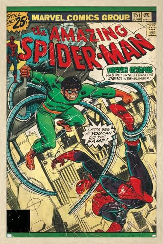 Trends International Marvel Comics Spider-Man - Amazing Spider-Man #157 Wall Poster, 22.4L x 14.7W, Blonde Framed Version