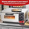 CROSSON Forno Elettrico per Pizza 16 Pollici,Forno Pizza Elettrico Professionale in Acciaio Inox 230V/2000W con Pietra e Maniglia,per Interni Ristorante Cottura Casa Cucina