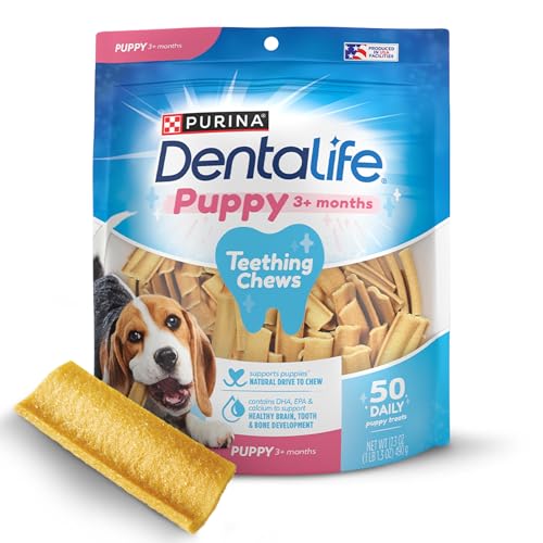 Dentalife Puppy Teething Dog Chews for Small Dogs 3 Months and Up Chicken Flavor 1.08 lb. 50 Chews - 50 ct. Pouch