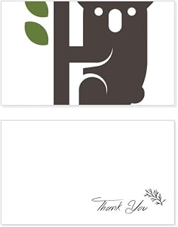 Outline Australia Koala and Eucalypt Thank You Card Birthday Paper Greeting Wedding Appreciation