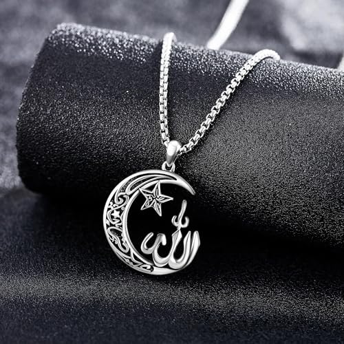 Allah Necklace 925 Sterling Silver Allah Pendant Necklace Muslim Islamic Jewelry For Men Women4
