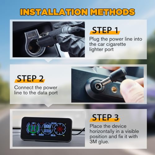 Pitch Angle Slope Meter digital HUD para control de pendiente en todoterrenos 5