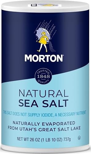 Morton Fine Sea Salt 26 oz Canister