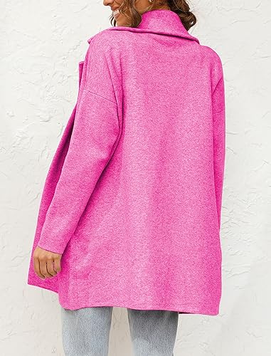 Famulily Cozy Coatigan for Women Casual Lapel Long Sleeve Midi Long Blazer Coat with Pockets3