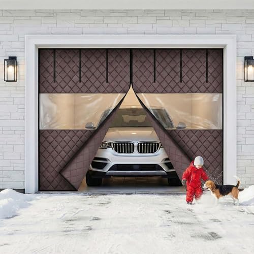Aislamiento de garaje 7x8 cortina térmica magnética para puerta de coche gris 2