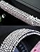 Finov 1500 Pieces of 5mm Self Adhesive Rhinestone Strips Round Stick on Gems (Clear)