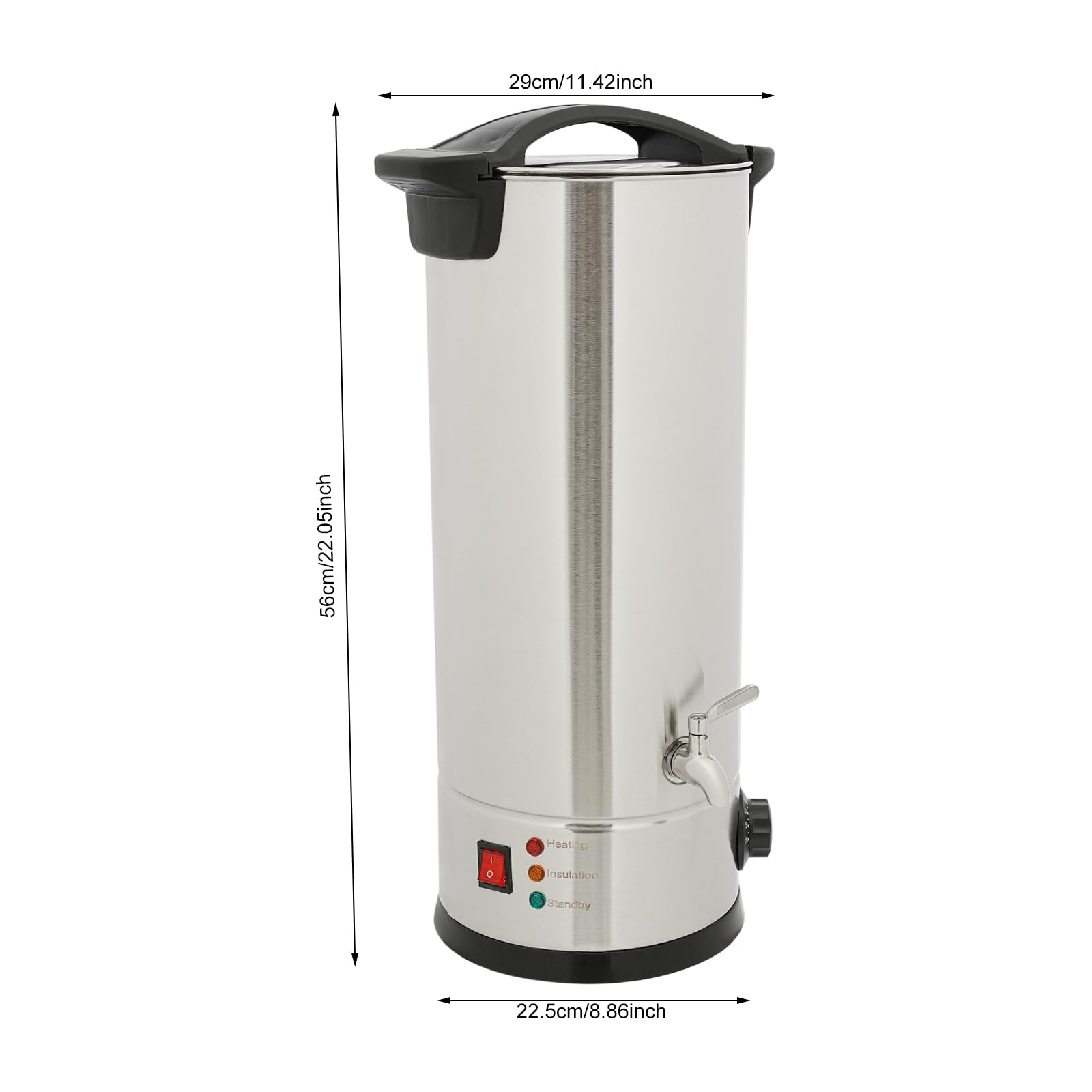 Wachsschmelzer 9 L, 1800 W, mit Temperaturregler und beheiztem Hahn | Aus Edelstahl 304 und PP, 0 bis 110 °C, für Sojawachs, Bienenwachs, Paraffinwachs, Kokoswachs, Seife und Kosmetik