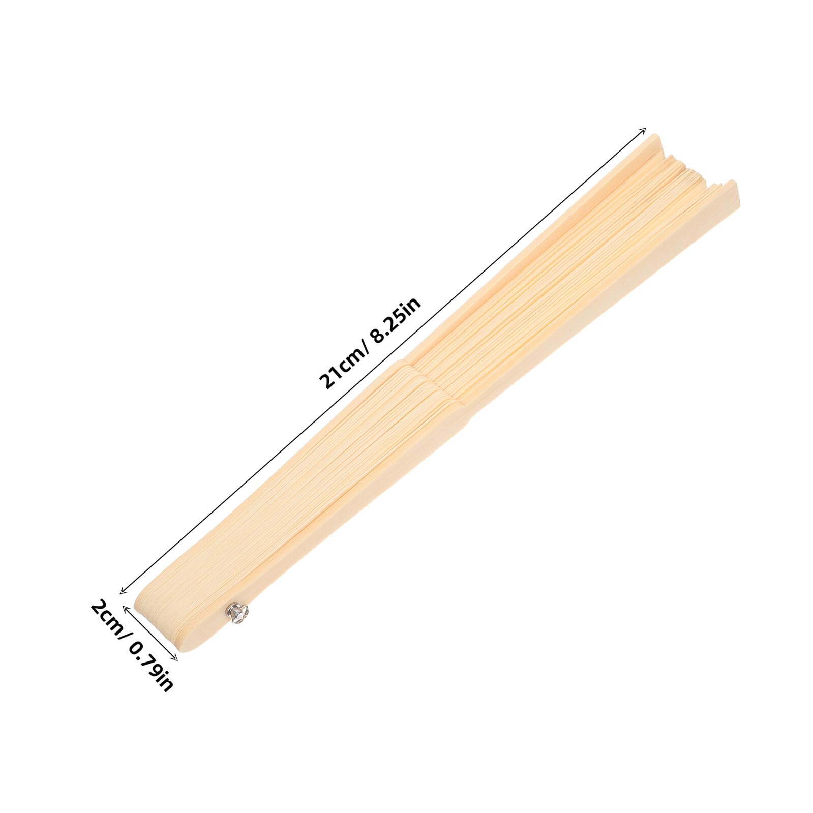 Angoily Marco de Abanico Estilo Japonés DIY Esqueleto Plegable de Abanico Natural sin Tela Material Ligero y Resistente para Hacer y Boda Accesorio para Manualidades y Fiestas