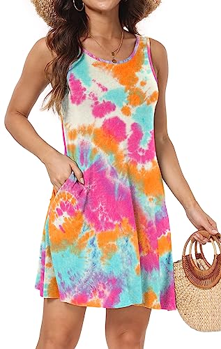 Image of Short /Long Sleeve Women's Cold Shoulder Dress with Pockets Casual Swing T-Shirt Dresses