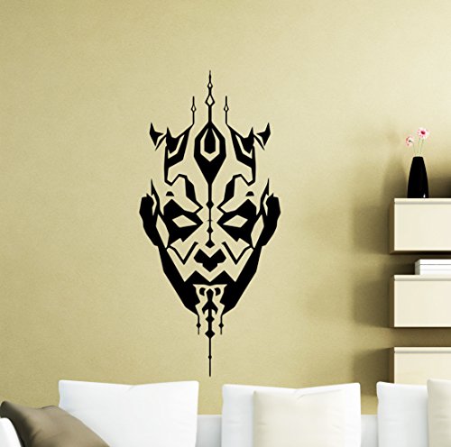 Wall Decals Darth Maul Poster Vinyl Sticker Home Teen Characters Devil Sith Lord Kids Room Nursery Art Decor Stencil Mural (37Sw) #TOP4