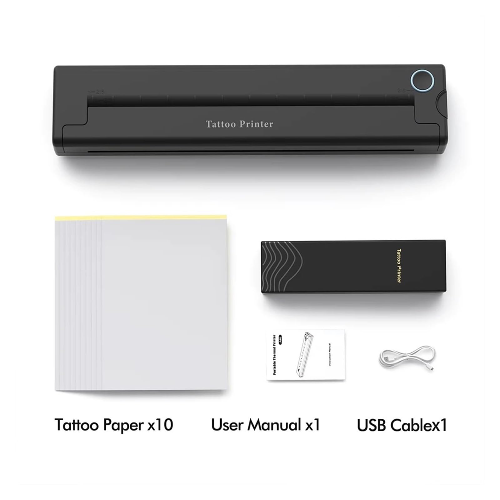 Scanner portatile, Mini stampante termica portatile A4 Stampante for documenti multifunzione for tatuaggi Stampa Bluetooth HD