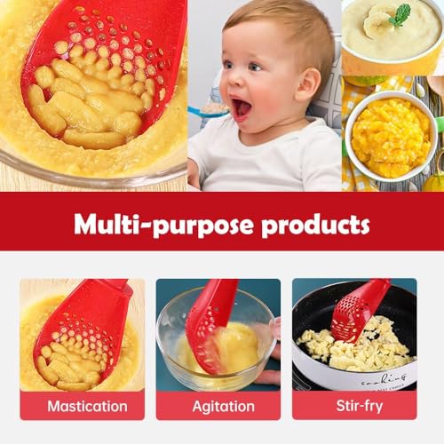 Vingtank SCS-183 2Pcs Multifunctional Kitchen Spoon Tools, Soup Skimmer Heat Resistant Masher thumb #2